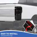RAZPOY Tail Light Cover, Smoked Rear Light Guards Trim Compatible with Ford F250/F350/F450/F550 2023 2024 2025, Smoke Black (with Blind Spot Module)