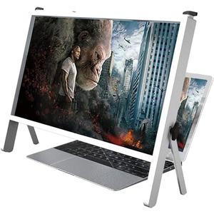 3D Laptop Screen Magnifier, Foldable Laptop Screen Magnifying Compatible with 15~20 Inch Mobile Phone, Tablet, Laptop; for Seniors Reading Close Work and See a Movie (Color : White)