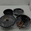 CAROTE Nonstick Pots and Pans, Induction Cookware Set 16pcs Kitchen Cooking Sets, Pot and Pan Non Stick w/Frying pan (PFOS, PFOA Free) (Black)