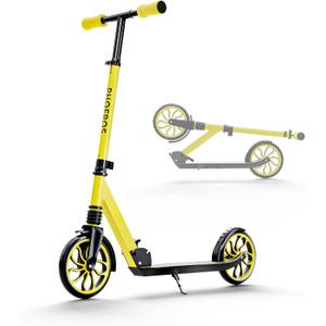 PHOEROS Kick Scooter for Kids Ages 6-12,Teens & Adults, Youth. Lightweight Aluminum Kick Scooter for Teens Adults Boys Girls with 8 inch Big Wheels, Foldable, 3 Height Adjustable, Shock Absorption.