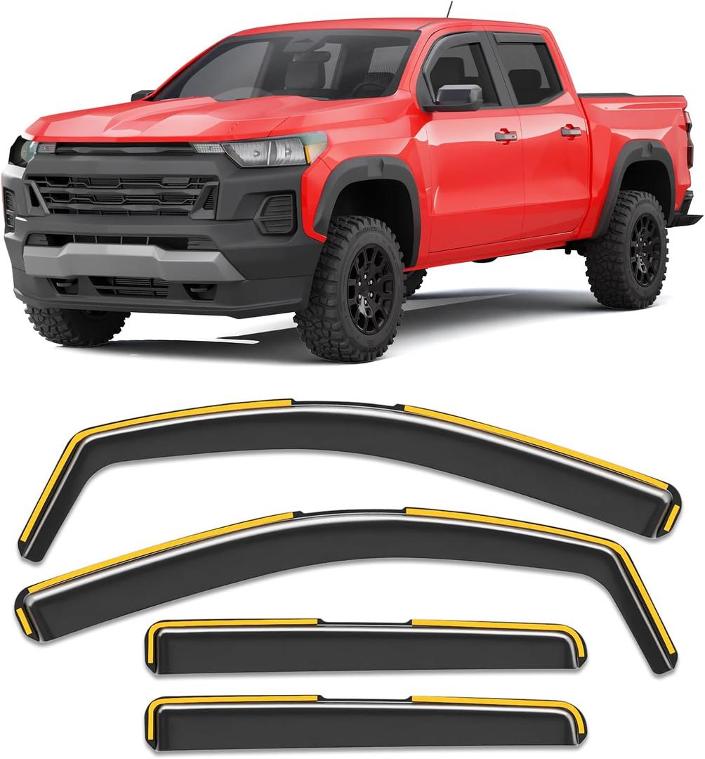 Window Visors Rain Guards for Chevy Colorado/GMC Canyon 2023-2026 Crew Cab