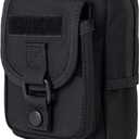 Compact Utility Gadget Pouch Tactical MOLLE Nylon Duty Belt Pouches for Police Law Enforcement Work EDC Small Tool Waist Bag for 6.1" Cellphone Outdoor Camping Hiking Organizer (Snap Flap Standard Size)