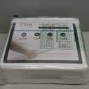 CGK Unlimited 400 Thread Count Cotton Bed Sheet Set - 100% Cotton Sheets - Sateen Cotton - Fits 8" to 16" Mattress - Silky-Soft, Hotel Quality Bedding Linens, Split King, White