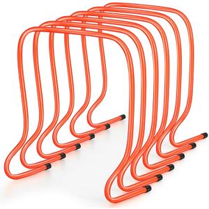 Leyndo 6 Pcs Plyo Hurdles Training Equipment Practice Speed Hurdles Training Track Agility Soccer Football Basketball Baseball Plyometric for Kids Athletes Indoor Outdoor Sports (20 Inch, Orange)