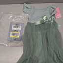 Toddler Girls Ruffle Sleeve Tulle Dress Elastic Waist Bow Kid Casual Sundress, 130