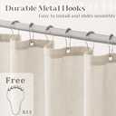 Beige Extra Long Linen Shower Curtain 84 Inch Long Neutral Bath Shower Curtain Set with Hooks XLong Tall Country Farmhouse Boho Drapes for Bathroom Bathtub Tan Beige 72x84 Drapes