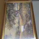 YD&YZY Gold Framed Vintage Wall Art Canvas Spring Country Landscape Wall Decor Wildflower Farmhouse Painting Rustic Nature Picture Cottagecore Print for Home Decor Bedroom 8x10 inch Small Framed