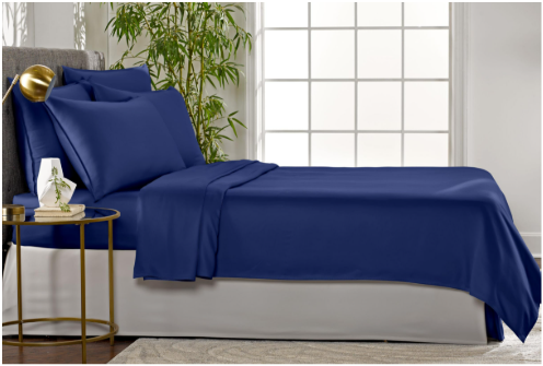 Pure Bamboo California King Sheets, Genuine 100% Organic Viscose Derived from Bamboo Bed Sheet Set, Soft & Cooling, Double Stitching, 2 Year Quality Promise (California King, Cobalt Blue