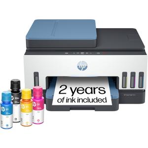 HP Smart Tank 7602 Wireless All-in-One Ink Tank Printer, Scanner, Copier with 2 Years of Ink Included, Best-for-Home Office, Cartridge-Free Refillable, AI-Enabled (28B98A)