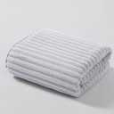 28X56 Inches Premium Bath Towel, Durable Microfiber Coral Velvet Highly Absorbent Towels - Multipurpose Use as Bath Fitness, Bathroom, Shower, Sports, Yoga Towel（Light Grey）