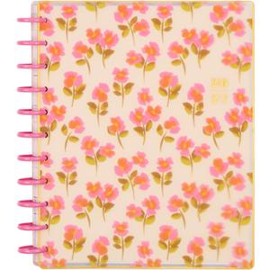 Happy Planner Disc-Bound Planner July 2026June 2027, Includes 3 Extra Months and 2 Sticker Sheets, Big Size, 8.5" x 11", Horizontal Layout, Sunshine Blooms