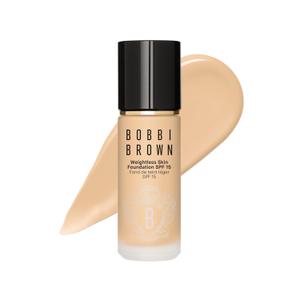 Bobbi Brown Weightless Skin Foundation SPF 15 | Oil-Controlling, 24-Hour Hydrating Foundation, Medium Coverage| Natural Matte Finish, 1 Fl Oz (15 Warm Sand (Light Beige With Yellow Undertones; For Light Skin))
