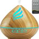 Professional Grade 500ML Essential Oil Diffuser, Aromatherapy Experience with 14 Color Lights, Multiple Timer Options, Diffusion Technology and Waterless Auto-Off System