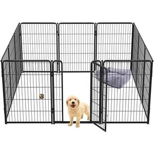 FXW Homeplus Unleashed Indoor Dog Playpen - Stress-Free and Safe Play, Heavy Duty 40 Inch 12 Wire Panels Dog Pen for Medium and Large Dogs, Black│Patented