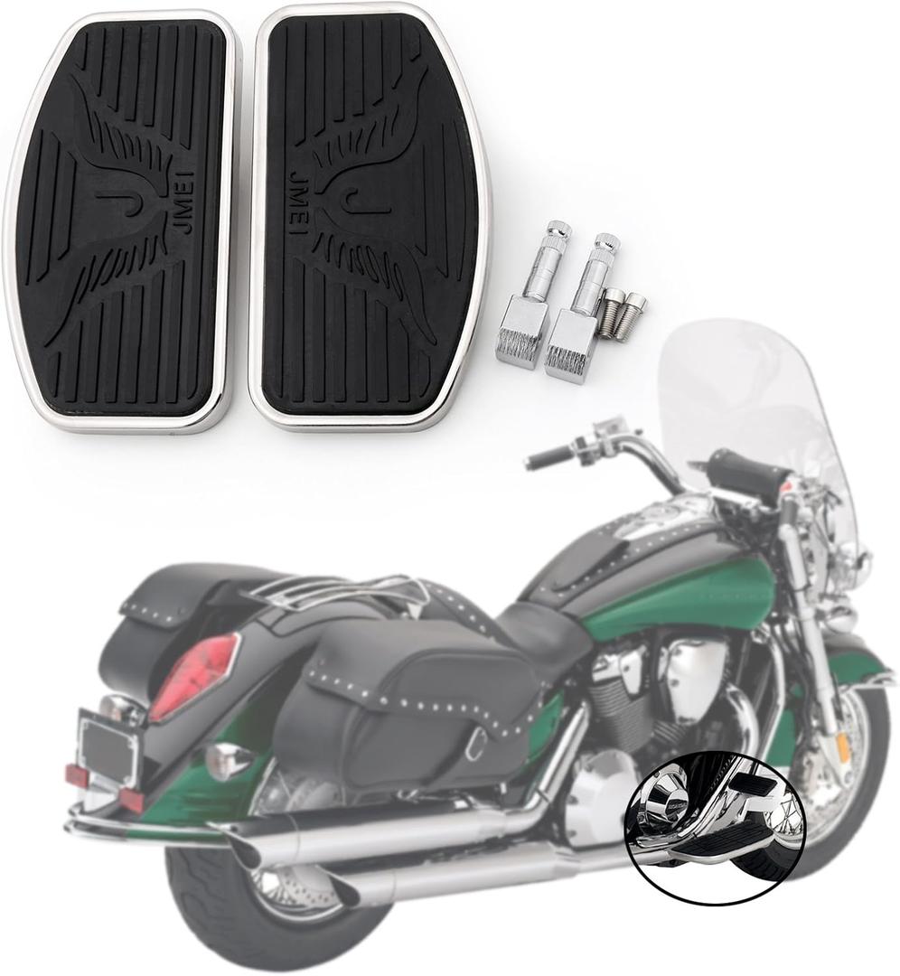 Areyourshop Motorcycle Front/Rear Footboards Floorboard for Honda Shadow Aero 750 VT750(Only for Models with 6mm Size Pin Hole)