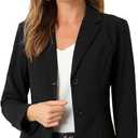 Allegra K Women's Work Office Blazer Stretch Lapel Collar Long Sleeve Jacket Suit Blazer. S