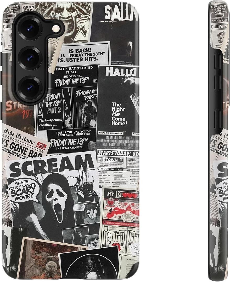 DEENAKIN for Samsung Galaxy S23 Plus Case Cute,Aesthetic Dark Academia Halloween Scream Phone Case,Compatible with Magsafe,Trendy Cool Retro Protective Slim Silicone Phone Cover for Women Girls