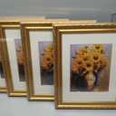Splinterix 11x14 Picture Frames Gold Vintage, Matted to 8x10 Print, 4 Pack