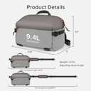 Camera Sling Bag for Travel Grey  Waterproof Crossbody DSLR Bag with Rain Cover & Tripod Holder, Ultra Lightweight Design Fits Canon/Nikon/Sony Mirrorless Cameras (Large)