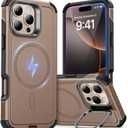 ESR for iPhone 16 Pro Case with Stand, 23FT Military-Grade Drop Protection, Heavy Duty Magnetic Phone Case, Compatible with MagSafe Accessories, Cyber Series, Gold