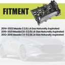 Aluminum Valve Cover Compatible with 2013 2014 2015 2016 2017 2018 2019 2020 2021 2022 Mazda 3 CX-3 CX-5 2.0L L4 Naturally Aspirated