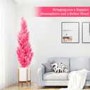 Two 5-Foot Outdoor Artificial Cedar Pink Trees Outdoor Room Christmas Trees