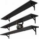 WOPITUES Long Wall Shelves 56″W x 8″D, Floating Book Shelves Max Load 65lbs, 56in