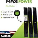 Maxpower 561133B 3 Set for 54 in. Cut Hustler Mowers Replaces OEM #'s 601124, 797696, Spartan 438-0001-00