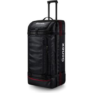 Gonex Rolling Duffle Bag with Wheels, 100L Water Repellent Large Wheeled Travel Duffel Luggage with Rollers 33 inch, Black