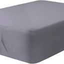 Twin Fitted Sheet for Air Mattress with 16-24 Inch Deep Pocket, Ultra Soft & Breathable Bottom Cover for Inflatable Air Bed with Pump Opening, Inflate Without Disassembly Convenient, Gray