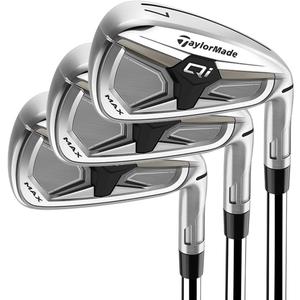 TaylorMade Golf Qi Max Irons Steel, Left, KBS Max 85 MT Steel, Regular, 5-PW, AW
