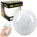 Snowball Stress Ball,Stretchy Fidget Toys for Anxiety Relief Squishy Toys,Realistic Snowball Squeeze Toy for Adults Stress Relief (Snowball 01) (White)