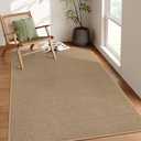 Lahome Noe Farmhouse Rugs for Living Room, Large 5x8 Neutral Area Rug for Bedroom Dining Room, Beige Non Slip Stain Resistant Floor Carpet for Office Entryway, Beige/Khaki
