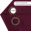 Turquoize Blackout Draperies Curtains for Bedroom Room Darkening Curtains Window Panel Drapes 2 Panels - 52 inch Wide by 96 inch Long Grommet Top Thermal Insulated Blackout Curtains, Burgundy