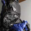 24 Ft Round Heavy Duty Winter Pool Cover,for 21ft Above Ground Pool,Cold and UV Resistant, Weatherproof and Durable, Winch & Cable Included (Blue/Black,Cover Diameter 24')