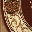 Superior Indoor Runner Rug, Jute Backing, Plush Floral Rugs for Hallway, Kitchen Floors, Office Floor Cover, Medallion Rugs, Elegant Medallion Collection, 5' Round, Toffee