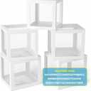 Transparent Baby Boxes for Baby Shower Decorations, 5pcs Balloon Boxes with 78 Letters for Gender Reveal, Measure Box for Bride Shower Birthday Wedding Graduation Easter Party Backdrop Decor(5PCS)