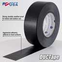 IPG JobSite DUCTape, Colored Duct Tape, 1.88" x 60 yd, Black (Single Roll)