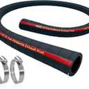 1.5" ID 48" Length Marine Fuel Filler Hose for Filler Neck with Two Hose Clamps, Fuel Tank Vent and Exhaust Hose, 1-1/2 Fuel Fill/Marine Exhaust Hose for Gasoline Methanol Ethanol Fuel, 58524 Hose