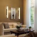 36" L Alabaster Modern Wall Sconces,Large Black Wall Lights Fixtures for Living Room Bedroom Bathroom Hallway Stairs