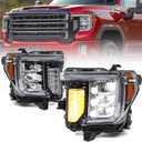 Headlight Fit for GMC Sierra 2500HD 3500HD Denali AT4 SLT 2020-2023
