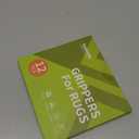 Rabenda 12 Pcs Rug Tape, Non Slip Rug Pads Grippers for Hardwood Floors and Tiles, Reusable Carpet Tape for Area Rugs, Double-Sided Adhesive Rug Stickers Keep Corners Flat (Black)