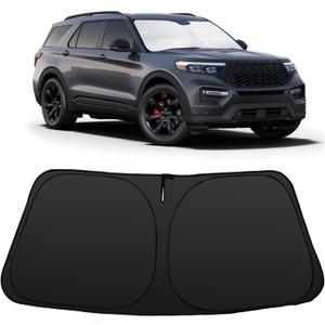Windshield Sun Shade Fit for 2020-2026 Ford Explorer SUV, ST XLT, Limited, Platinum Accessories Foldable Sunshade Sun Visor Protector Keep Car Cool