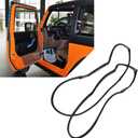 FZJDSD Pair of 1 Front Full Door Felt Gasket Trim Seal Weatherstrip Compatible with Jeep Wrangler 2007-2018 Replace 55395274AW 55395275AW Driver & Passenger Front Full Door Weatherstrip Rubber Seal Strip