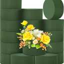 18 Packs Round Floral Foam Blocks Green Wet Dry Flower Foam Bricks 3.15 Inch DIY Flower Arrangement Supplies Kit Florist Block for Aisle Flowers Wedding Party Decorations