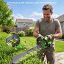 TaskStar 22" Hedge Trimmer Cordless: 20V Electric Bush Trimmer with Debris Remover, 2x4.0Ah Rechargeable Battery, Dual-Action SK5 Blade, All-Around Trimming Shrub Hedge Clippers for Garden Yard