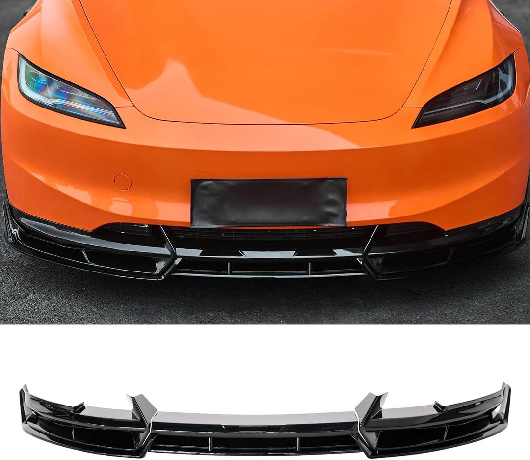 Front Bumper Spoiler Compatible with 2017-2026 Tesla Model 3