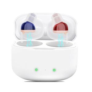Rechargeable True Hearing Aids for Seniors Not Amplifiers Hearing Loss with Noise Cancellation 16 Channel Digital & Invisible Design with Charging Box