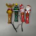 ArtCreativity Christmas Light Up Spinner Wands – Set of 4 Festive Designs with Multicolored LEDs – Fun Christmas Light Up Toys and Spinning Wands for Kids, Great Holiday Stocking Stuffers and Gifts