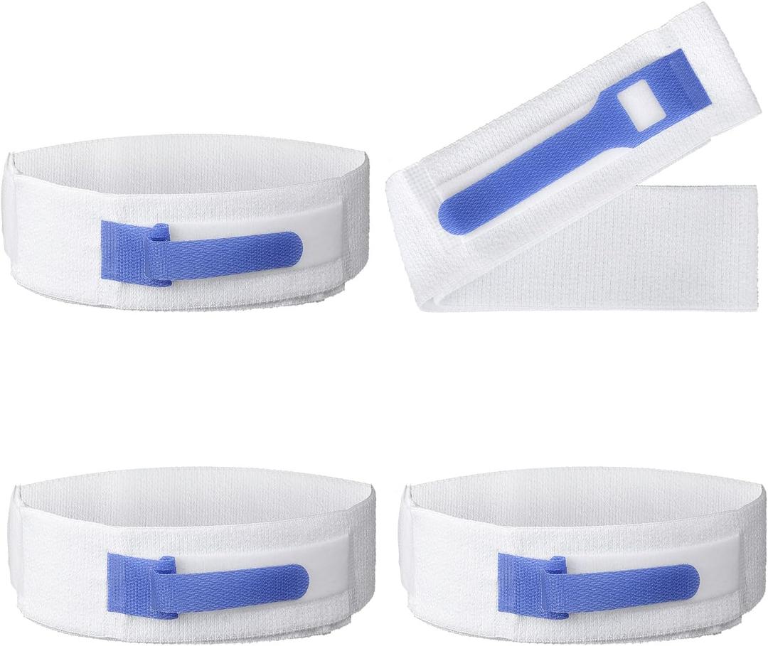 4pcs Foley Catheter Leg Straps, 24.8x1.97in/63x5cm Anti Slip Polyester Urinary Catheter Holder Legband Band for Drainage Bag Secure Tube Stabilization Securement Device and Comfortable Wear Supplies